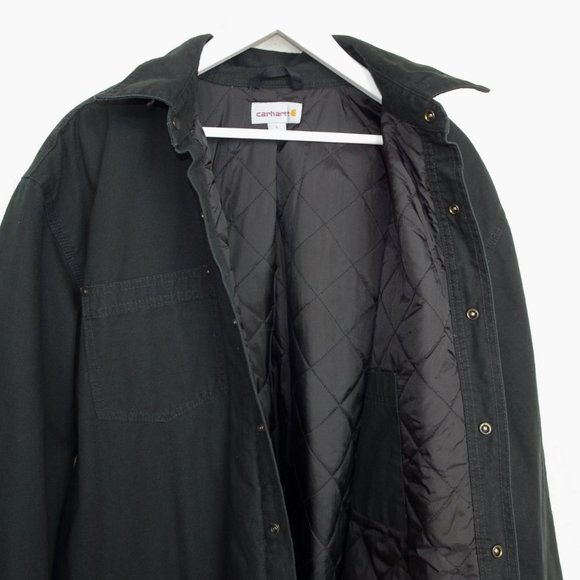Carhartt Jackets & Coats Carhartt Black Button Up Jacket Poshmark